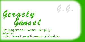 gergely gansel business card